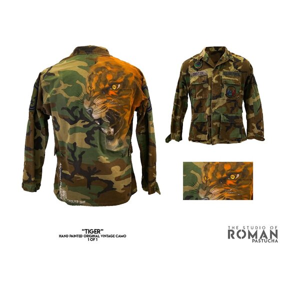 Hand Painted Vintage Camo